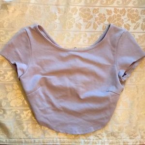 Tan crop top size Small